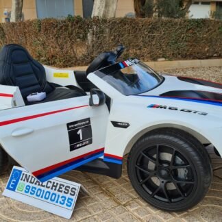 COCHE BMW M6 GT3 12V, RC, BLANCO, RUEDAS GOMA, ASIENTO POLIPIEL - INDA64-S9088W